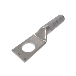 zapata terminal de compresión burndy para tornillo de 1/4" y calibre 4 awg /cañón largo.