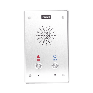 intercomunicador ip, 2 líneas sip, 2 relevadores con 2 botónes para llamada, anti vandálico, ip65 e ik10, poe