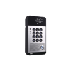 audio portero ip con 2 líneas sip, relevador integrado, teclado numérico y lectora de tarjetas rfid para control de acceso, poe