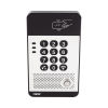 audio portero ip con 2 líneas sip, relevador integrado, teclado numérico y lectora de tarjetas rfid para control de acceso, poe