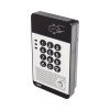 audio portero ip con 2 líneas sip, relevador integrado, teclado numérico y lectora de tarjetas rfid para control de acceso, poe