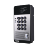 audio portero ip con 2 líneas sip, relevador integrado, teclado numérico y lectora de tarjetas rfid para control de acceso, poe