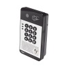 vídeo portero ip con 2 líneas sip, cámara hd, relevador integrado, teclado numérico y lectora de tarjetas rfid para control de acceso, poe