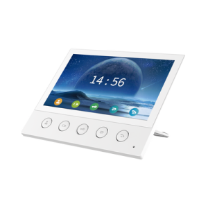monitor ip/sip para interior, wi fi, pantalla táctil de 7", audio de 2 vías, poe, 8 interfaces de entrada de alarma.