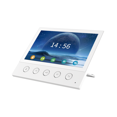 monitor ip/sip para interior, wi fi, pantalla táctil de 7", audio de 2 vías, poe, 8 interfaces de entrada de alarma. monitor ip/sip para interior, wi fi, pantalla táctil de 7", audio de 2 vías, poe, 8 interfaces de entrada de alarma.