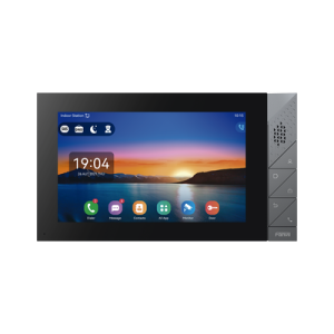 monitor ip/sip para interior con android, wi fi, bluetooth, pantalla táctil de 7", audio de 2 vías, poe, 8 interfaces de entrada de alarma.
