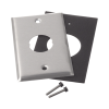 placa de pared industrialnet™, para 1 conector industrial, de acero inoxidable