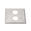 placa de pared doble industrialnet™, para 2 conectores industriales, de acero inoxidable