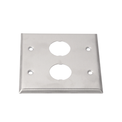 placa de pared doble industrialnet™, para 2 conectores industriales, de acero inoxidable placa de pared doble industrialnet™, para 2 conectores industriales, de acero inoxidable