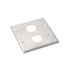 placa de pared doble industrialnet™, para 2 conectores industriales, de acero inoxidable