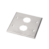 placa de pared doble industrialnet™, para 2 conectores industriales, de acero inoxidable