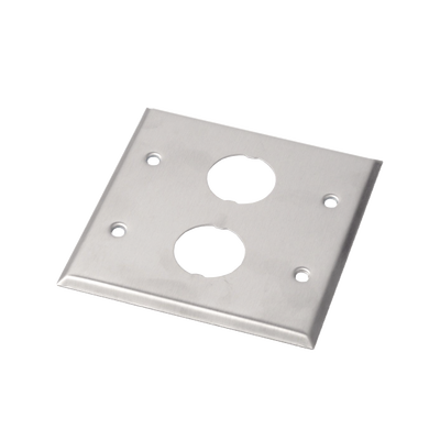 placa de pared doble industrialnet™, para 2 conectores industriales, de acero inoxidable placa de pared doble industrialnet™, para 2 conectores industriales, de acero inoxidable