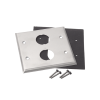 placa de pared doble industrialnet™, para 2 conectores industriales, de acero inoxidable