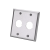 placa de pared doble industrialnet™, para 2 conectores industriales, de acero inoxidable