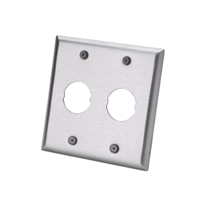 placa de pared doble industrialnet™, para 2 conectores industriales, de acero inoxidable