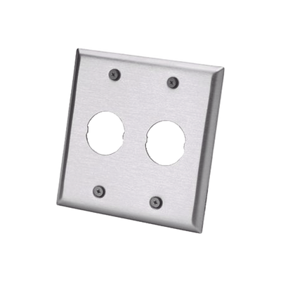 placa de pared doble industrialnet™, para 2 conectores industriales, de acero inoxidable placa de pared doble industrialnet™, para 2 conectores industriales, de acero inoxidable