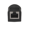 adaptador industrialnet™ de m12 d code a rj45, para uso en redes industriales, protección ip20 en rj45 e ip68 en m12, color negro