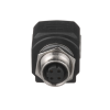 adaptador industrialnet™ de m12 d code a rj45, para uso en redes industriales, protección ip20 en rj45 e ip68 en m12, color negro