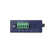 convertidor de medios industrial, multimodo, puertos 10/100 base tx a 100 base fx, interfaz sc, hasta 2 km, carcasa ip30, soporta temperatura de 40 a 75°c.