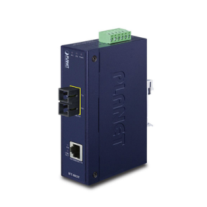 convertidor de medios industrial, multimodo, puertos 10/100 base tx a 100 base fx, interfaz sc, hasta 2 km, carcasa ip30, soporta temperatura de 40 a 75°c.