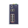 switch industrial administrable capa 2, 8 puertos poe gigabit 802.3af/at, 2 puertos sfp de 1 / 2.5 gigabit, entrada de voltaje secundaria para fuente redundante