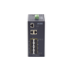 switch industrial administrable l2+, 8 puertos 1g sfp, 2 puertos tp gigabit, ( 40 ~75 grados c)
