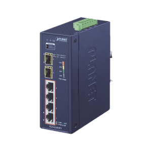 switch poe industrial no administrable de 4 puertos poe 10/100/1000t 802.3at, 2 puertos sfp 10/1000x