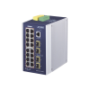 switch industrial capa 3, 16 puertos 10/100/1000t 802.3 at poe +, 4 puertos 1g / 2.5g sfp