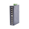 switch industrial no administrable de 8 puertos gibabit 10/100/1000t, diseñado para montaje en pared y riel din