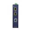 convertidor de medios industrial de 1 puerto ethernet 10/100/1000 base t a 2 puertos sfp 100/1000/2500 base x