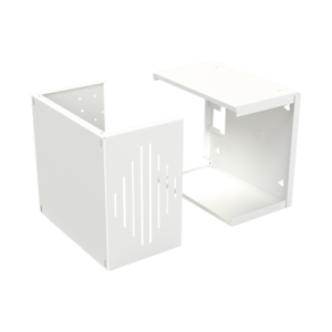 gabinete para resguardo de sirena de 30 w (sf581a o sf581l no incluida), preparación para tamper (no incluido).