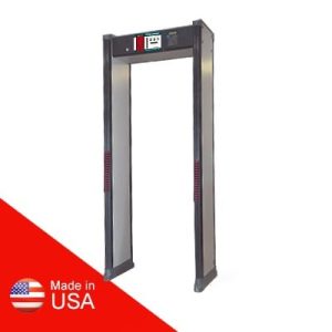 arco detector de metales de 33 zonas para fijarse al piso.