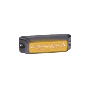 luz auxiliar de 6 led, flasher integrado, color ámbar, mica transparente