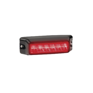 luz auxiliar de 6 led, flasher integrado, color rojo, mica transparente
