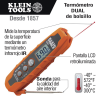 termómetro doble ir/sonda con medición ºc y ºf. con pantalla retroiluminada