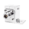 protector coaxial rf de cd para 125 1000 mhz con ceja lateral y conectores n hembra en ambos lados, 50 Ω
