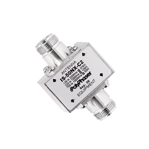 protector coaxial rf de cd para 125 1000 mhz con ceja lateral y conectores n hembra en ambos lados, 50 Ω