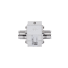 protector rf coaxial contra descargas atmosféricas para 1.5 a 700 mhz con ceja lateral y conectores uhf hembra
