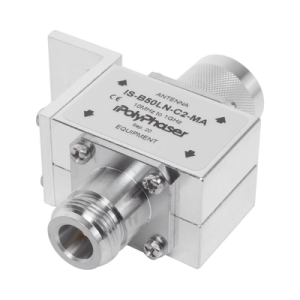 protector rf coaxial para 10 a 1000 mhz con ceja frontal con conectores n macho y n hembra, 50 Ω