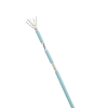 bobina de cable blindado sf/utp categoría 6a, uso industrial con resistencia al aceite y rayos uv, multifilar 24/7 (flexible), color azul cerceta, bobina de 305m