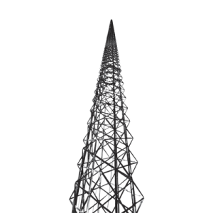 torre de fibra de carbono 18.3 metros (60 pies) autosoportada ultra ligera.