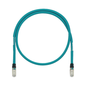 patch cord cat5e de grado industrial 600v, blindado sf/utp, calibre 24 awg, color aqua, 15m
