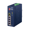 switch industrial, temperatura de operación: 40 a 75ºc, 4 puertos poe 10/100 + 1 puerto 100base fx
