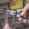pinza híbrida con ponchadora de 8". pela cable sólido de 10 14 awg y cable trenzado de 12 16 awg
