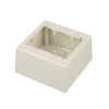 caja de pared superficial doble, con divisor opcional, uso universal con placas de pared, color blanco mate