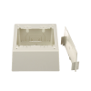 caja de pared superficial doble, con divisor opcional, uso universal con placas de pared, color blanco mate