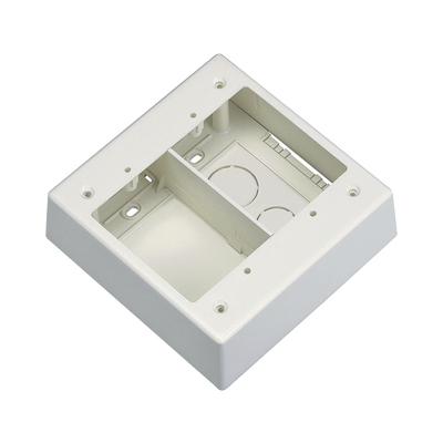 caja de pared superficial doble, con divisor, uso universal con placas de pared, color blanco mate caja de pared superficial doble, con divisor, uso universal con placas de pared, color blanco mate