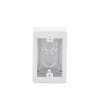 caja de pared superficial, uso universal con placas de pared, con cinta adhesiva, color blanco