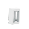 caja de pared superficial, uso universal con placas de pared, con cinta adhesiva, color blanco