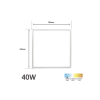 marco led luminoso / 595 x 595 mm / 127 vca~60hz / luz blanca 6 500 k / 3 000 lm.